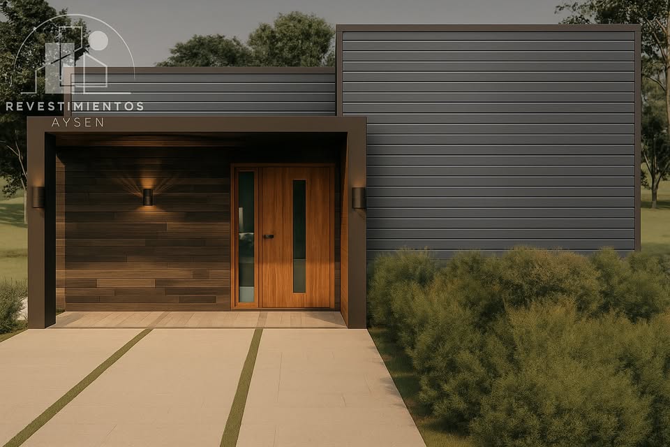 Metal Siding - GRIS MATE - 4 TABLAS 2,90MTS X 040MTS X 16MM