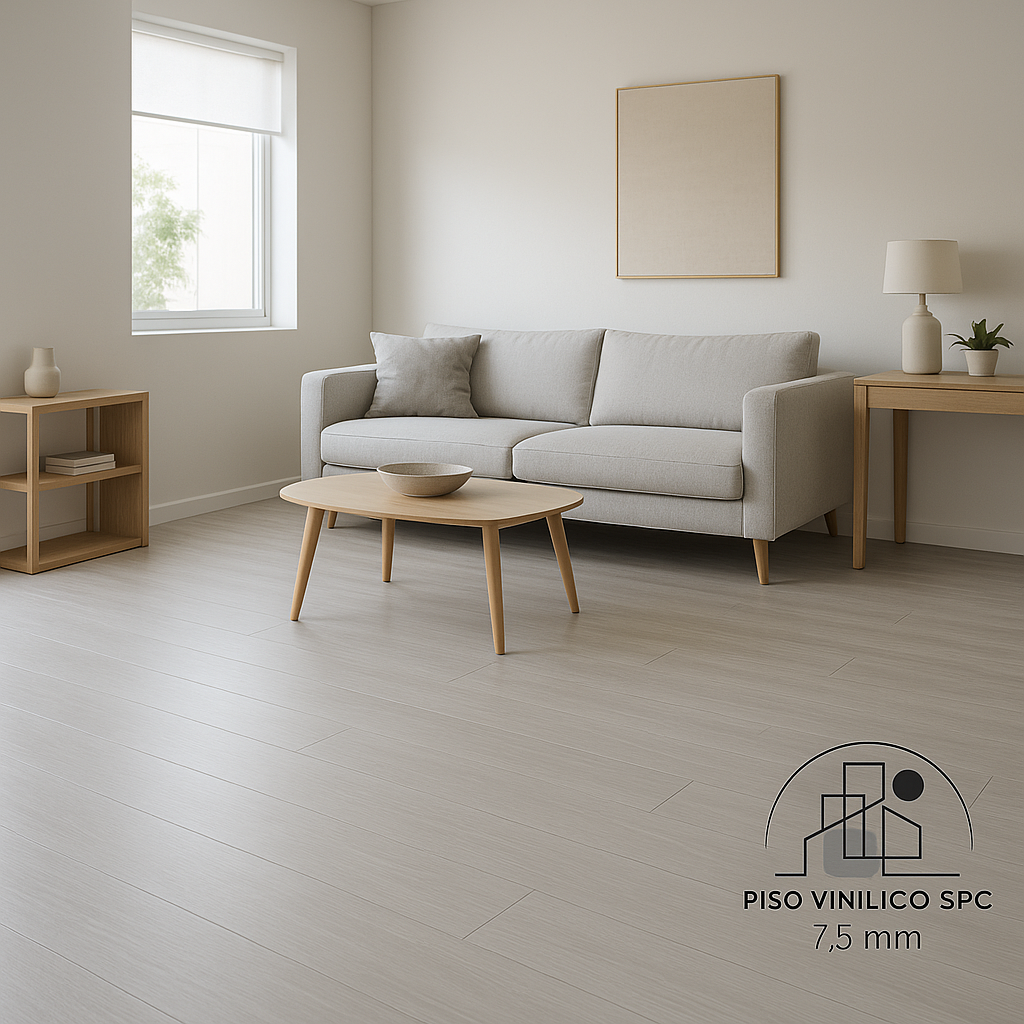 Piso Vinílico SPC 7.5 mm de ALTO TRÁFICO — ¡Renueva tus espacios con estilo, resistencia y durabilidad!