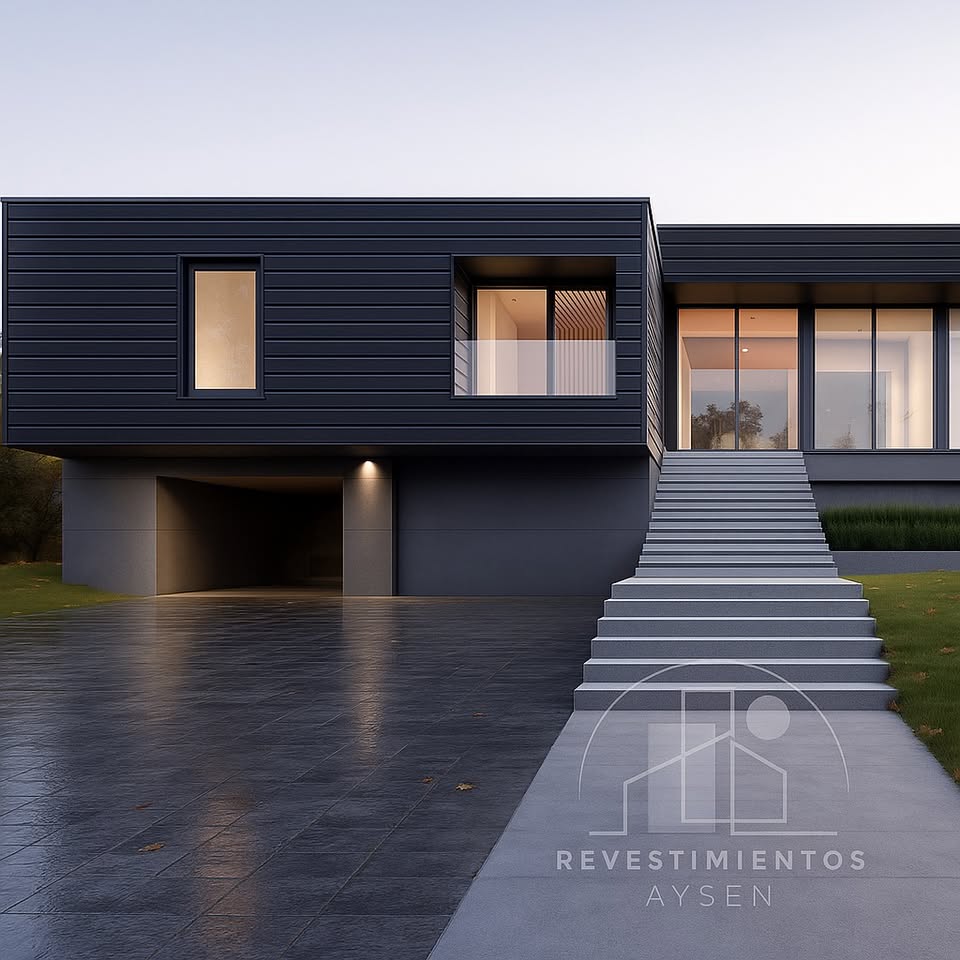 Metal Siding - NEGRO MATE - 4 TABLAS 2,90MTS X 040MTS X 16MM