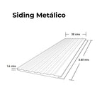 Metal Siding - AVELLANO - 4 TABLAS 2,90MTS X 040MTS X 16MM