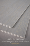 Wall Panel PVC Gris Aurora Dorada | Slat Interior