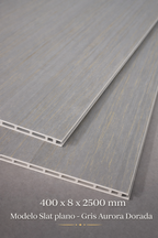 Wall Panel PVC Gris Aurora Dorada | Slat Interior