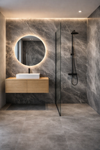 Lámina Decorativa de PVC 3 mm — Modelo Mármol Gris Grafito Cristalino