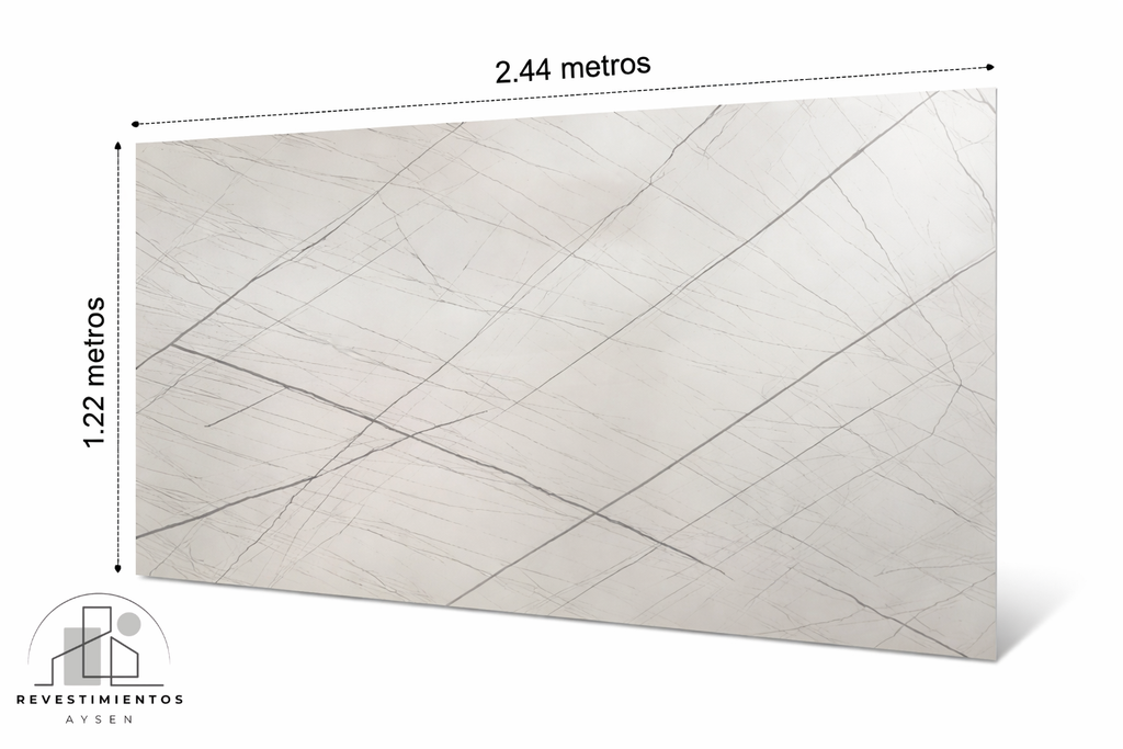 PVC Marmol - Gris Perla Hairline - 2.44x1.22x3mm