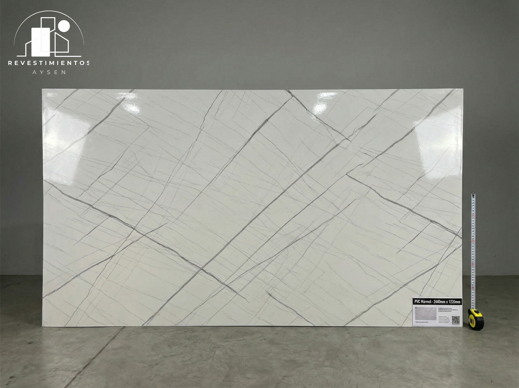 PVC Marmol - Gris Perla Hairline - 2.44x1.22x3mm
