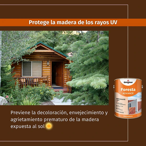 IMPREGNANTE MADERAS 3 EN 1 INCOLORO BRILLANTE 1LT