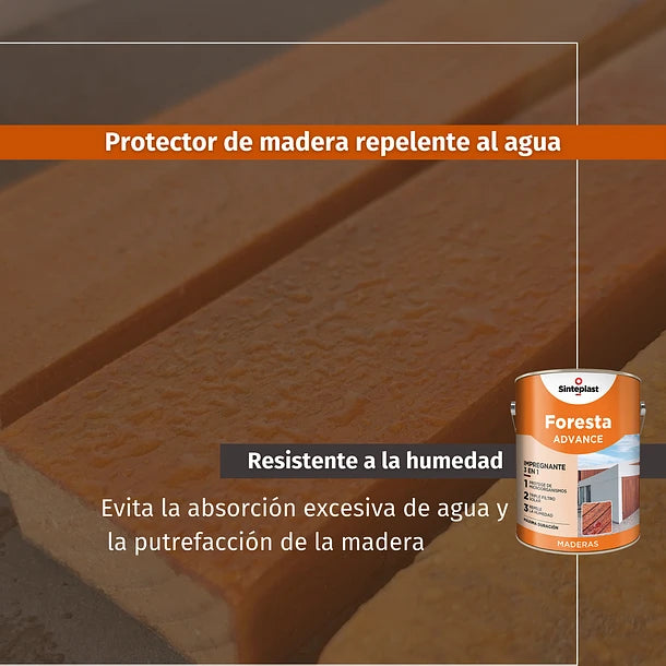 IMPREGNANTE MADERAS 3 EN 1 INCOLORO BRILLANTE 1LT