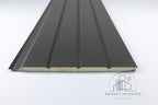 Metal Siding - GRIS MATE - 4 TABLAS 2,90MTS X 040MTS X 16MM