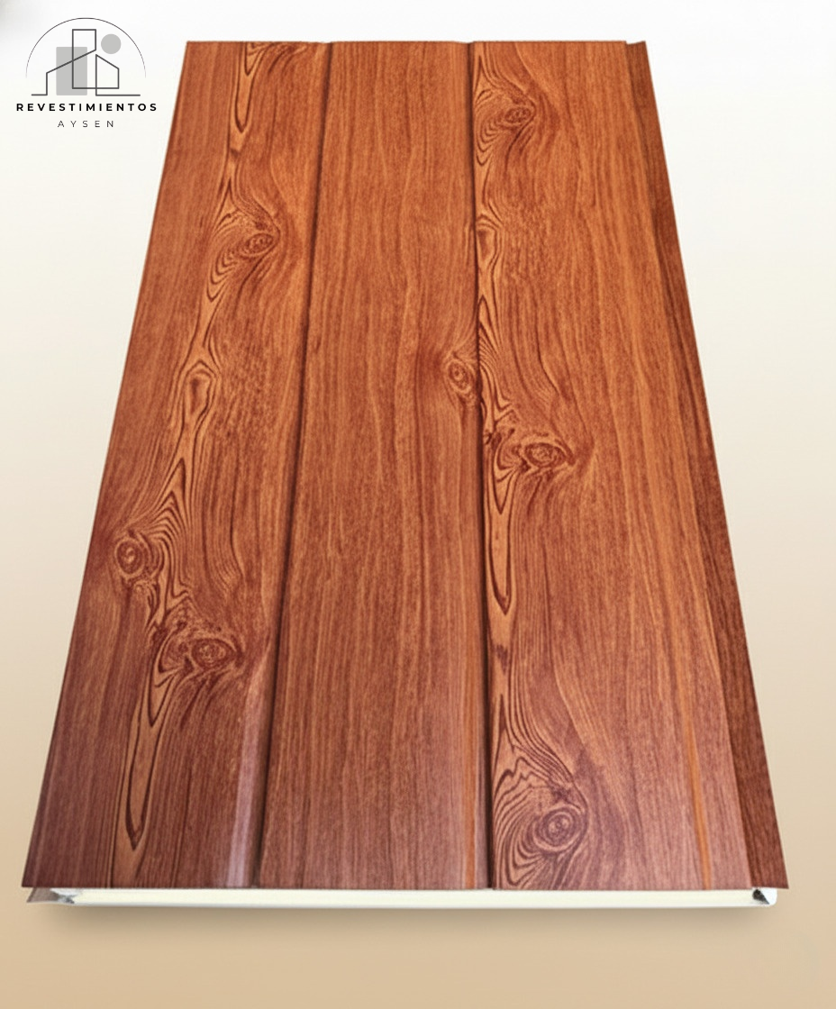 Metal Siding - CAOBA MARRON ROJIZO - 3 TABLAS 3,80MTS X 038MTS X 16MM