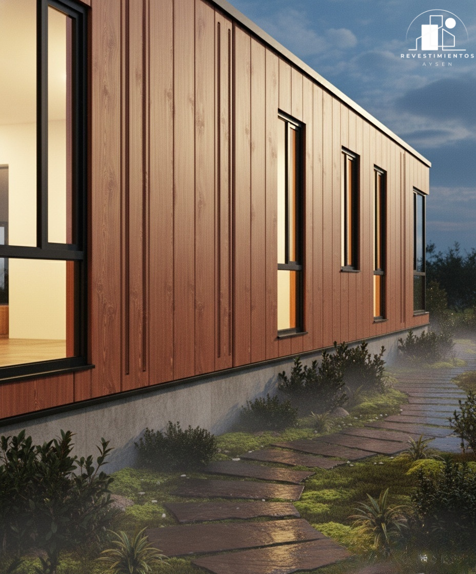 Metal Siding - CAOBA MARRON ROJIZO - 3 TABLAS 3,80MTS X 038MTS X 16MM