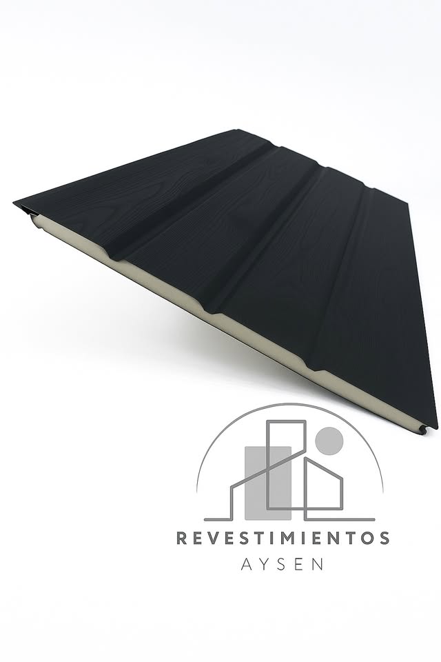 Metal Siding - NEGRO MATE - 4 TABLAS 2,90MTS X 040MTS X 16MM