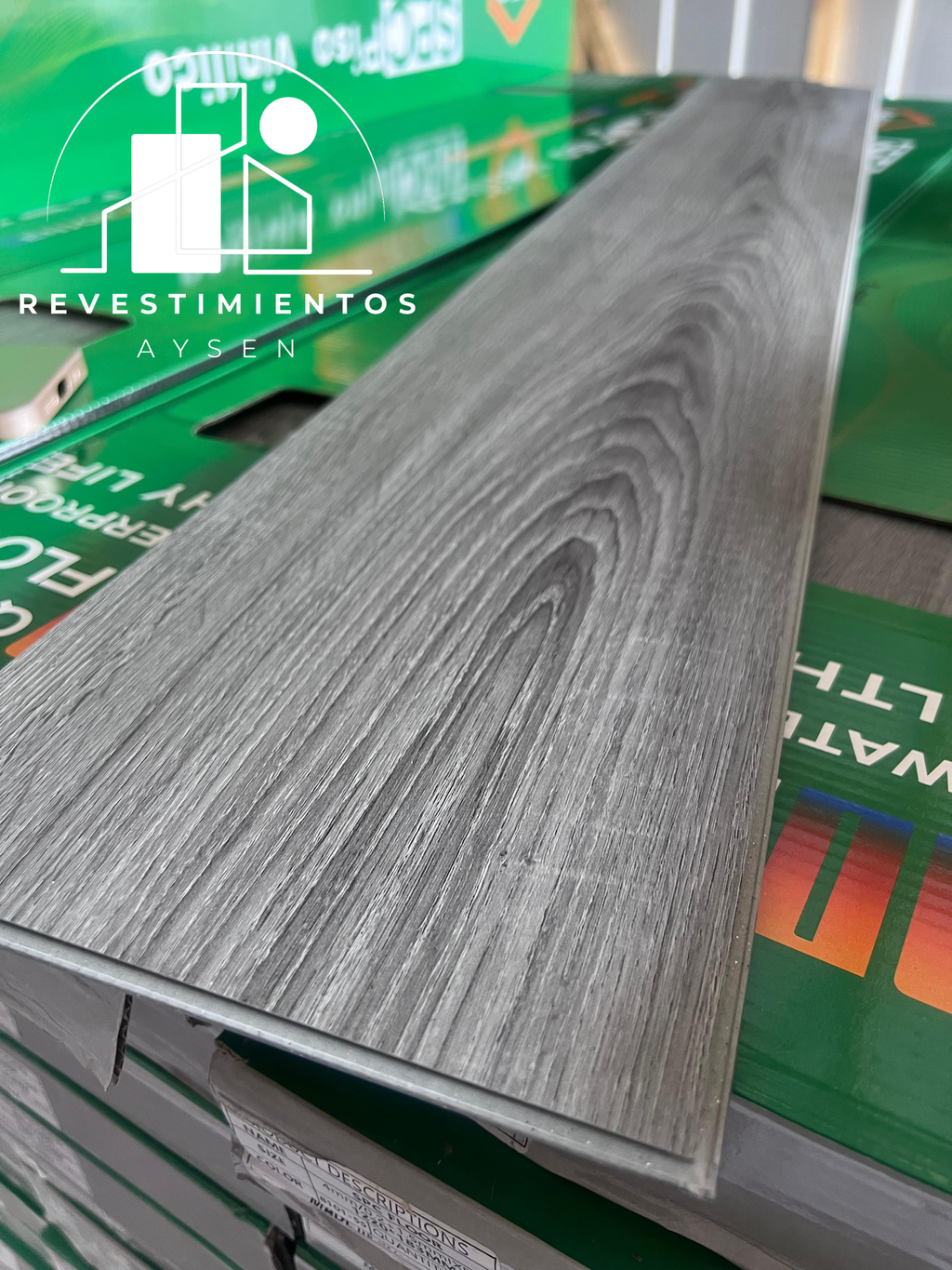 Piso Vinílico SPC 5.5 mm – Gris Ceniza Patagonia | Diseño moderno y alta resistencia
