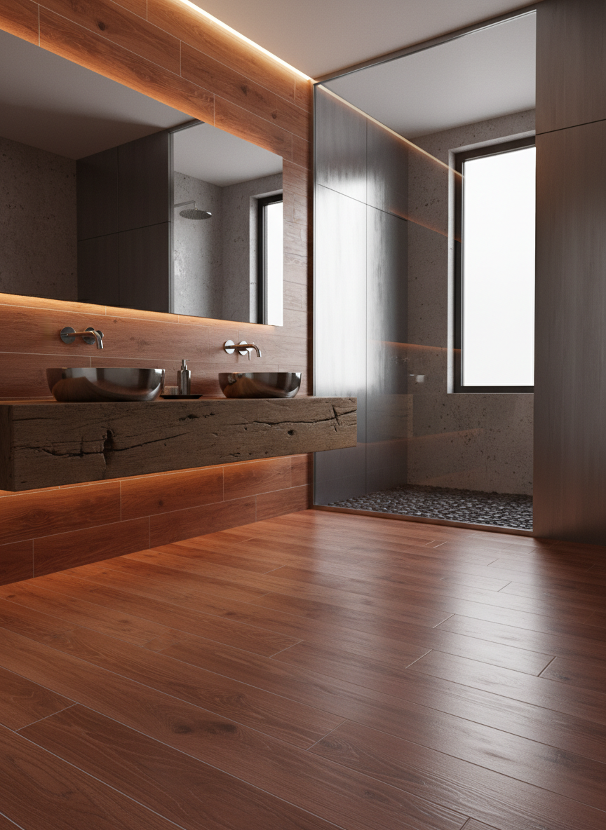 Piso SPC Vinilico - Rojo Cereza - 7.5mm - Alto Trafico