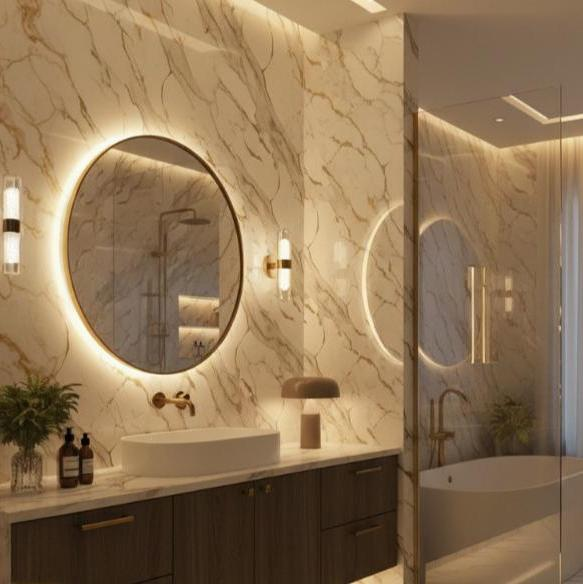 Plancha de PVC Marmol - Aurum Gold - 2.44x1.22x3mm