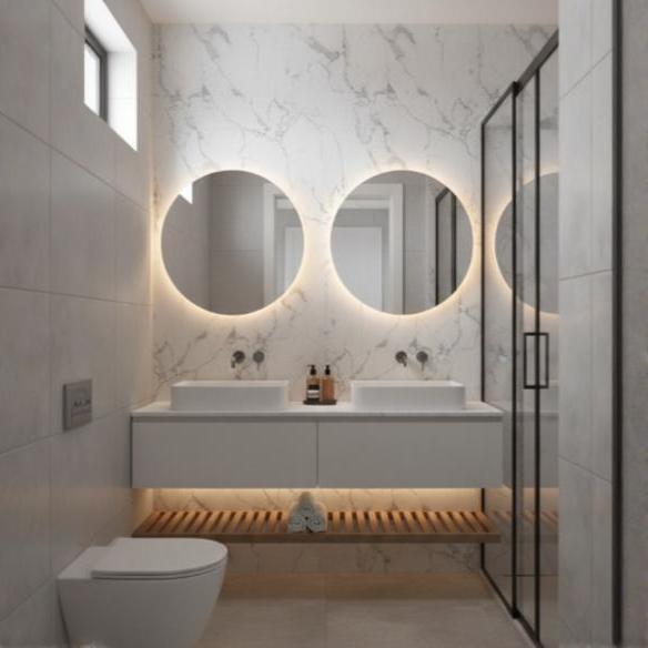 Plancha de PVC Marmol - Blanco Nube - 2.44x1.22x3mm