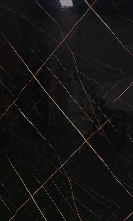 Plancha de PVC Marmol - Negro Vulcano - 2.44x1.22x3mm