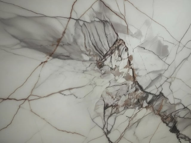 Lámina Decorativa de PVC 3 mm — Modelo Calacatta moderno / Onyx gris.