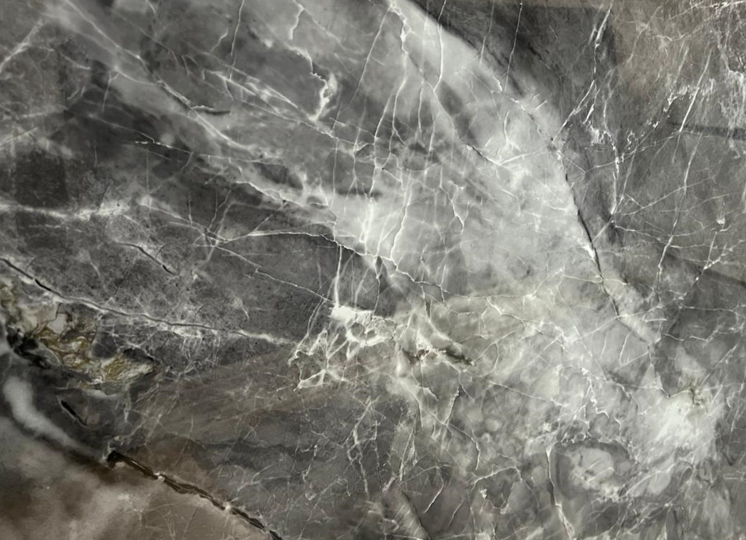 Lámina Decorativa de PVC 3 mm — Modelo Mármol Gris Grafito Cristalino