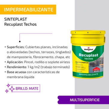 PINTURA PARA TECHOS IMPERMEABILIZANTE BLANCO